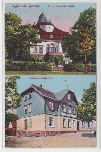 70400 Mehrbild Ak Rathsfeld im Kyffhäuser Gebirge Jagdschloß und Gasthaus um1910