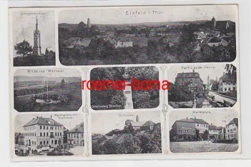 72548 Mehrbild Ak Eisfeld i. Thür. Marktplatz mit Rathaus usw. 1919