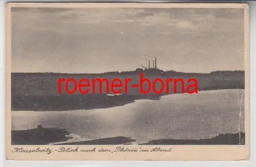 69899 Ak Meuselwitz Blick nach dem 'Phönix' am Abend um 1930
