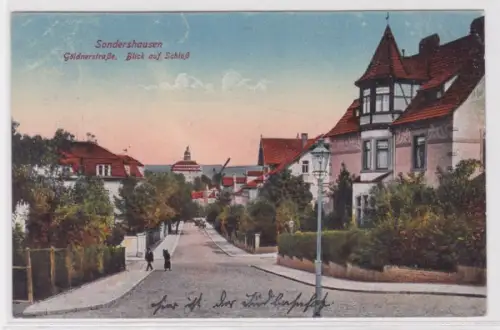 63276 Ak Sondershausen - Göldnerstraße, Blick auf die Straße um 1910