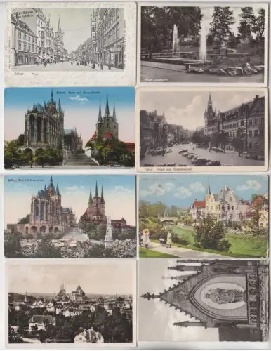 18828/8 Ak Erfurt Hauptpostamt, Anger, Partie am Pförtchen usw. um 1920