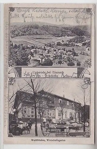 35545 Mehrbild Ak Unkerode bei Eisenach Waldfrieden Wirtschaftsgarten 1919