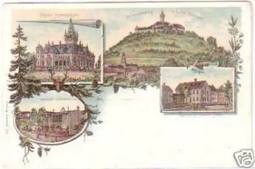 29156 Ak Lithographie Schloss Hummelshain 1897
