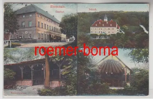 78711 Mehrbild Ak Ehrenhain Gasthof, Schloß, Konzertgarten 1913