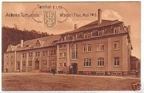 07813 Ak Waida i. Thür. Turnhalle 1913