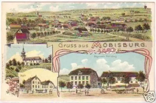 28517 Ak Gruss aus Möbisburg Sägewerk usw. um 1910