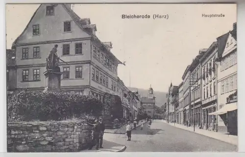 68472 Feldpost Ak Bleicherode (Harz) Hauptstrasse 1916