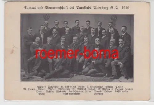 79984 Ak Turnrat und Vorturnschaft des Turnklubs Altenburg S.-A. 1910