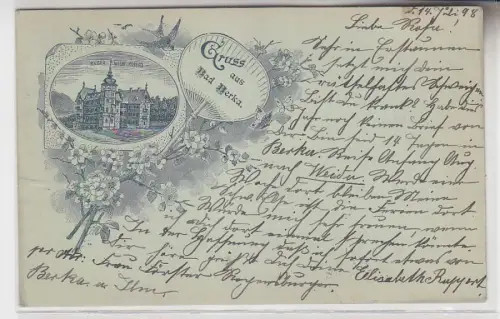 67886 Ak Gruss aus Bad Berka Kaiser Wilhelmsburg 1898