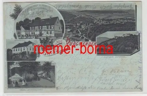 79537 Mondscheinkarte Gruß aus Burgwenden Gastho & Pension 1901