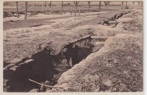84072 Ak Verlassene russ. Schützengräben bei Gumbinnen Gussew Ostpreußen 1915