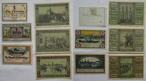 6 Banknoten Notgeld Stadt Glogau 1918/1920 (170022)