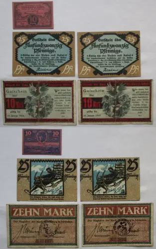 5 Banknoten Notgeld Hirschberg in Schlesien 1920/1921 (170201)