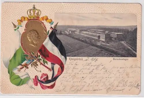 904056 Präge Ak Königsbrück Barackenlager 1904
