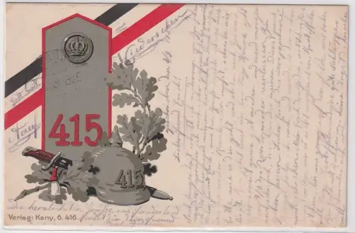63572 Feldpost Ak Königlich Sächsisches Infanterie-Regiment Nr. 415. 1916