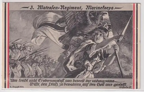 63067 Feldpost Ak 3.Matrosen Regiment Marinekorps 1916