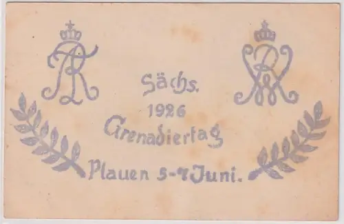 41992 Ak sächsischer Grenadiertag Plauen i.V. 5.-7.Juni 1926