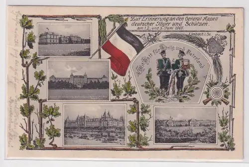 905544 Ak Dresden Erinnerung an der General Appell dt.Jäger und Schützen 1907