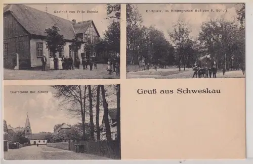 55613 Mehrbild Ak Gruß aus Schweskau Gasthof usw. um 1910