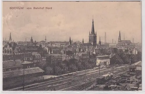 57768 Ak Bochum vom Bahnhof Nord Bahnanlagen 1913