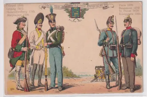 906913 Ak Leipzig 5.K.S. Infanterie Regiment Kronprinz Nr.104, 1911