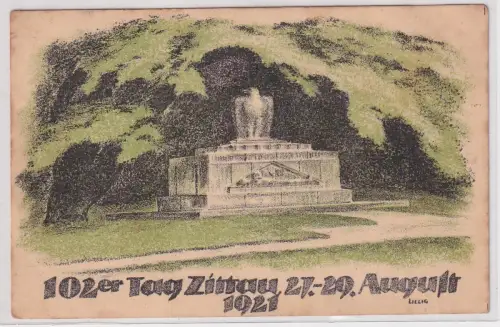 39401 Ak 102er Denkmal in Zittau 102er Tag Zittau 1921