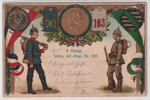 18058 Präge Ak Bautzen 4.K.S. Infanterie Regiment Nr.103, 1915