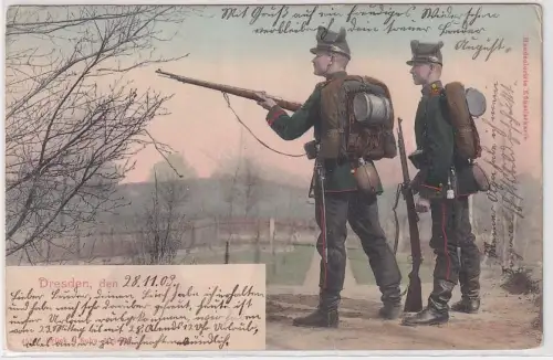 86614 Ak Dresden Soldaten des Schützen Regiment 108, 1903
