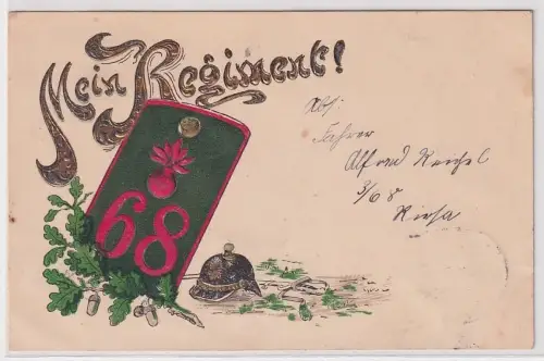 83867 Ak Mein Regiment Riesa Kgl. Sächs. 6. Feld-Artillerie-Regiment Nr. 68