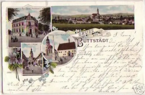15760 Ak Lithographie Gruß aus Buttstädt Post usw. 1903