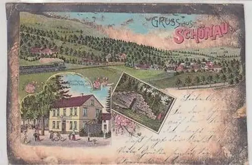 35875 Ak Lithographie Gruss aus Schönau 1900