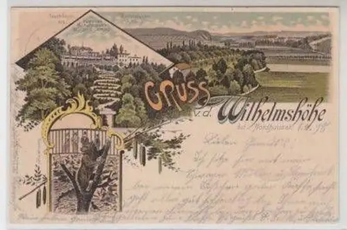 49996 Ak Gruß von der Wilhelmshöhe bei Nordhausen 1898