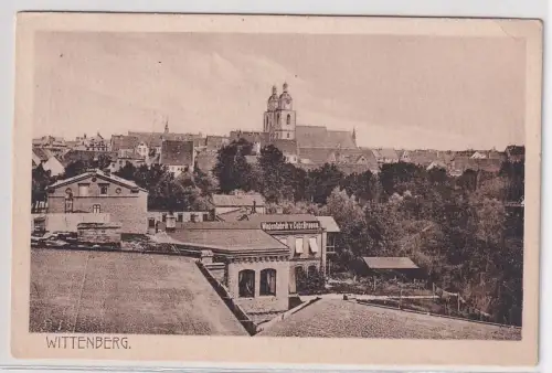 46802 Ak Wittenberg - Totalansicht mit Wagenfabrik Gebr. Braese 1912