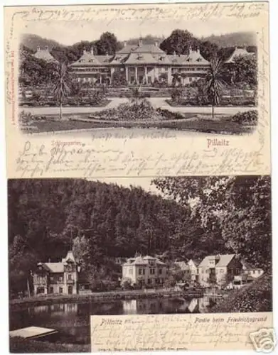 08525/2 Ak Pillnitz Schloß und Friedrichsgrund 1903