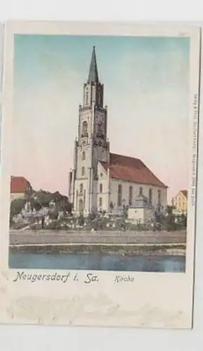 36713 Ak Neugersdorf in Sachsen Kirche 1903