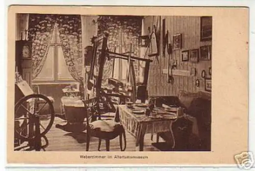 15122 Ak Frankenberg Weberzimmer Altertumsmuseum um1930