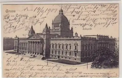 5/6 Ak Gruß aus Leipzig Reichsgericht 1901