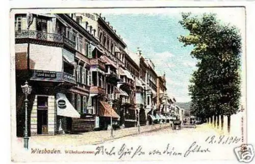 27289 Ak Wiesbaden Wilhelmstrasse 1902
