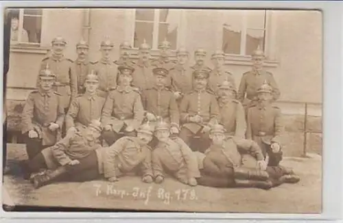28805 Foto Ak Leisnig 7. Korp. Inf. Regt.179 um 1915