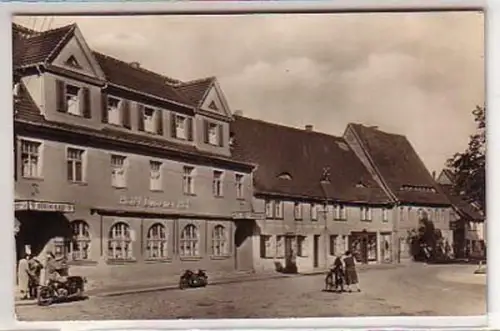 35360 Ak Bad Düben Mulde am Markt mit HO Hotel 1957