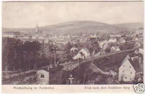 29797 Ak Wechselburg im Muldental Totalansicht 1924
