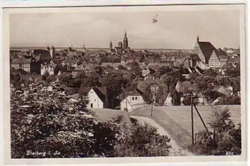 28641 Foto Ak Freiberg in Sachsen Totalansicht 1931