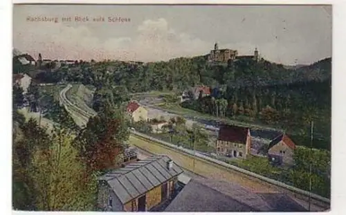36300 Ak Rochsburg mit Blick aufs Schloss 1909