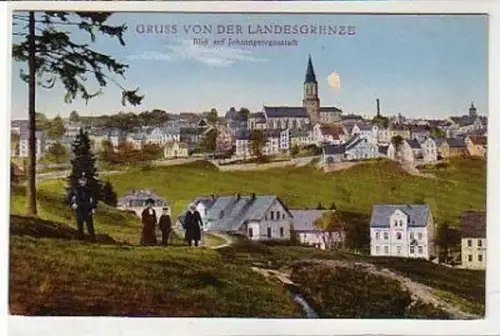 36270 Ak Johanngeorgenstadt Landesgrenze um 1920