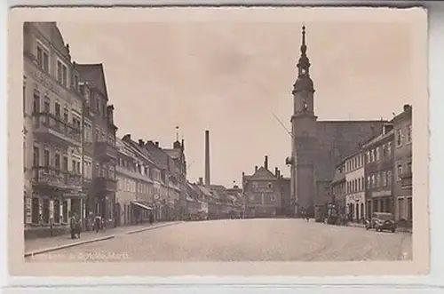 37109 Ak Lunzenau an der Mulde Markt um 1940