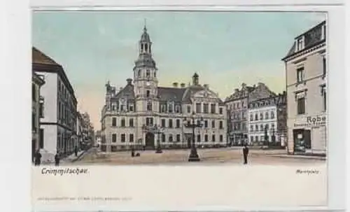 39099 Ak Crimmitschau Marktplatz um 1910