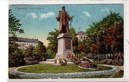39573 Ak Chemnitz Körner Denkmal 1914