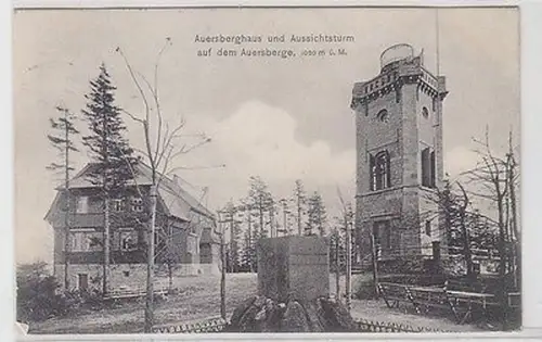 53028 Ak Auerbergshaus und Aussichtsturm auf dem Auersberge 1908