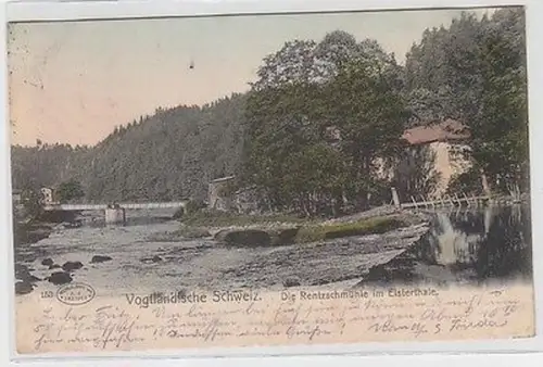 63332 Ak Vogtländische Schweiz Die Rentzschmühle im Elsterthale 1902