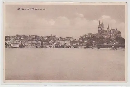 67779 Ak Meissen bei Hochwasser um 1940